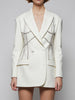 DEAT 2023 Autumn Women's Blazer Laple Diamonds Loose Double Braested Long Sleeve Solid Suit jackets Tide 17A317