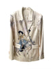 DEAT 2023 Autumn Women's Blazer Turn-down Collar Single Breasted Long Sleeve Printed Suit jackets Female Tide 7I3501