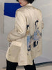 DEAT 2023 Autumn Women's Blazer Turn-down Collar Single Breasted Long Sleeve Printed Suit jackets Female Tide 7I3501