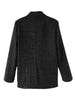 DEAT 2023 Autumn Autumn Casual Black Bright Silk Knitted Long Sleeve Suit Coat Women Temperament Tweed jackets SL547