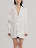 DEAT 2023 Summer Women's Blazer Neothed Loose Single Breatsed Long Sleeve Spliced Mesh Elegant Suit jackets WV10000S