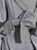 DEAT 2023 autumn and winter women clothes notched plaided gray slim ruffles asymmetrical slim blazer WT42002