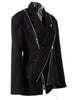 DEAT Asymmetrical Women's Blazer Notched Loose Single Breasted Metal Zipper Long Sleeve Suit jackets Tide Autumn 2023 7YZ557