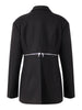 DEAT Asymmetrical Women's Blazer Notched Loose Single Breasted Metal Zipper Long Sleeve Suit jackets Tide Autumn 2023 7YZ557