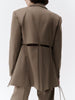 DEAT Women's Blazer Notched Long Sleeve Loose Patchwork Bandage Hollow Out Suit Jackets Female Autumn 2023 19J470