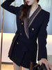 DEAT Women's Blazer Notched Loose Double Breasted Long Sleeve Ironing Belt Long Suit Jackets 2023 Coats 17A1866
