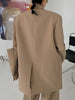 DEAT Women's Blazer Notched Loose Single Breasted Long Sleeve Cut Out Suit Jackets Female Tide Summer 2023 17A2209