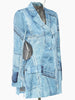 DEAT Women's Blazer Notched Loose Single Breasted Long Sleeve Hollow Out Graffiti Suit Jackets Summer 2023 17A1657