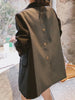 DEAT Women's Blazer Single Breasted Notched Loose Patchwork Contrast Color Suit Jackets Female Summer 2023 17A2340