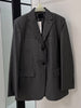 DEAT Women's Blazer Notched Collar Single Breasted Long Sleeve Layered Fake Pockets Suit Jackets Autumn 2023 17A982H