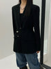 DEAT Women's Blazer Notched Collar Single Breasted Long Sleeve Metal Buckle Belt Suit Jackets Autumn 2023 17A981H