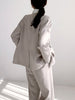 DEAT Women's Blazer V-neck Loose Single Breasted Apricot  Pockets Long Sleeve Suit Jackets Autumn 2023 Tide 17A4085