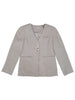 DEAT Women's Blazer V-neck Loose Single Breasted Apricot  Pockets Long Sleeve Suit Jackets Autumn 2023 Tide 17A4085