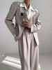 DEAT Women's Blazer V-neck Loose Single Breasted Apricot  Pockets Long Sleeve Suit Jackets Autumn 2023 Tide 17A4085