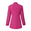 DEAT Woman Blazer Coat Rose Red Notched Collar Long Sleeve Pleated Gathered Waist Casual Style Elegant 2022 Autumn 15XF486