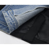 DEAT Woman Blazer Denim Patchwork Notched Collar Long Sleeve Triple Breasted Loose Casual Style 2022 Autumn Clothing 15XM006