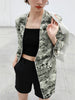 DEAT Woman Jackets Cardigan Burrs Thin Printing Full Sleeve  High Street Style Coat 2023 Autumn 15AN002