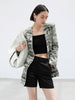 DEAT Woman Jackets Cardigan Burrs Thin Printing Full Sleeve  High Street Style Coat 2023 Autumn 15AN002