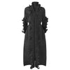 DEAT Woman Pleated Dress Oversized Elastic With Sashes Ruffles Long Sleeve Lapel Casual Style 2023 Spring Clothing HT675