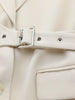 [DEAT] Women Blazer Irregular Belt Solid Elegant Lapel Long Sleeve Loose Jacket Tide Summer Autumn 2023 13DA3202