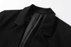 [DEAT] Women Blazer Black Turn-down Collar Single-breasted Long Sleeve Chain Loose Coat Spring Autumn 2022 13Z025