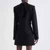 DEAT  Women Cross Bandage Brief Gray Blazer Lapel Long Sleeve Loose Fit  Jacket Tide Autumn Winter winter 2022 LI194