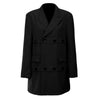 DEAT elegant women's blazer notched loose double breasted full sleeve long spliced suit jackets female summer 2023