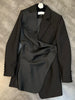 DEAT women's blazer solid color long sleeve notched irregular loose straight jackets female tide summer 2023 11C400