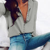 Womens Elegant Long Sleeve Blouses Spring Summer Shirt Fashion Tops Casual Streetwear Button Blouse Black White