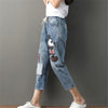 DISNEY Mickey Ripped Boyfriend Jeans For Women Loose Denim Pants Women Elastic Denim Pants Ladies Jeans Women Pants Jean