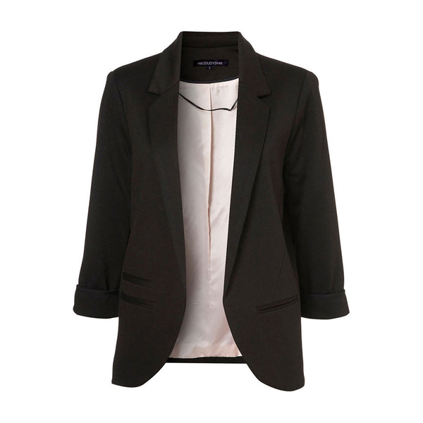 2022 Autumn Fashion Women 7 Colors Slim Fit Blazer Jackets Notched Three Quarter Sleeve Blazer Women Coat
