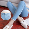 High Waist Pencil Skinny Jeans Stretch Women Denim Pants European style ladies fringe tassel Light Dark Blue white Black