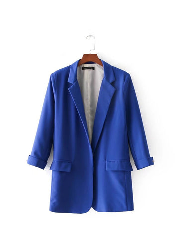 New Office Lady Women's Blazer Spring Large Size Pockets Basic Tops Casual Fashion Blazers Female Coats