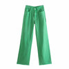 DOUJILI 2022 Pink Yellow Blue Green Rose Red High Waist Long Pants Jeans Casual Loose Pants Trousers For Women