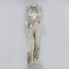 Autumn Sexy Overalls Night Club Rompers Winter Party Embellished Cuffs Sleeves Loose Playsuit Macacao Bodycon Jumpsuit