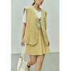 DUSHU Two Piece Commuter Style Design Sense Vest Suit Women 2023 Autumn Slim Mini Skirts Female Blazer Vest + Skirts