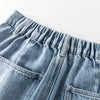 DUSHU Women Jeans Commuter All-match Radish Pants Jeans Crotch-covered Slim Trousers Women Vintage Simple Light Denim Blue Pants