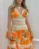 Daily Wear Casual Bodycon Party Long Dresses 2023 Women Spring Summer Sexy Floral Print Contrast Lace Split Hem Maxi Dress
