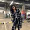 Plaid Blouse Women Loose Long Sleeve Blouse Womens Tops and Blouses Long Casual Loose Vintage Blouses Feminine Shirt