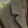 Dark Brown Woolen Blazer Women Autumn/Winter 2023 Korean Herringbone Thick Padded Suit Jacket Lady Outerwear M1494