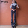 Darlingaga Aesthetic Vintage Solid Skinny Jeans Women Harajuku Low Waist Denim Pants Slim Long Trousers Black Jeans Pantalon