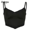 Darlingaga Streetwear Strap Y2K Lace Trim Brown Top Cami Fashion V Neck Clubwear Summer Crop Top Women Backless Sexy Party Tops