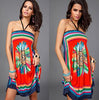 Dashiki Dress Design Sexy Sundress Women Floral Pattern Printed Vintage Summer Dress Bohemian Paisley Totem ukraine Beach Dress