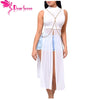 Dear Lover Stylish Woman Vest Party Mesh Patchwork Sleeveless High Side Split Club Top 2022 Summer Long Tanks Camisole LC25857