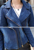 Denim Blazer Jacket Female Spring Women's Leisure Students Girls Long Sleeve Slim Short Zipping Outer Coat