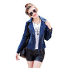 Denim Blazer Jacket Female Spring Women's Leisure Students Girls Long Sleeve Slim Short Zipping Outer Coat