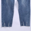 Denim Jeans women Large size L-8XL loose brand European and American thin loose harem cropped pants women elastic waist