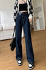 Denim Pants Jeans Women 2022 Autumn Korean Version Loose High Waist Thin Niche Design Straight Long Pants