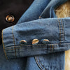 Denim Spliced Blazer Jacket Women Single Breasted Lapel Black Suit Jacket Asymmetry Patchwork Loose Blazers Coat Female