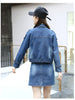 Denim Suit Female Spring and Autumn 2022 Korean Slim Jeans Blazer Jacket and Skirt Set Women Two-piece Step Skirt K528